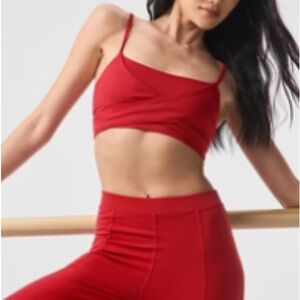 ALO Yoga Airbrush Enso Bra, Classic Red, XS